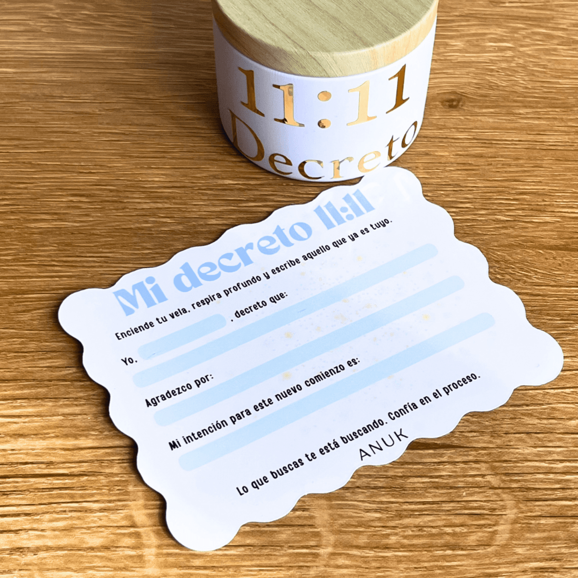 11:11 DECRETO · Vela para manifestar - Palo Santo ✨ - 2